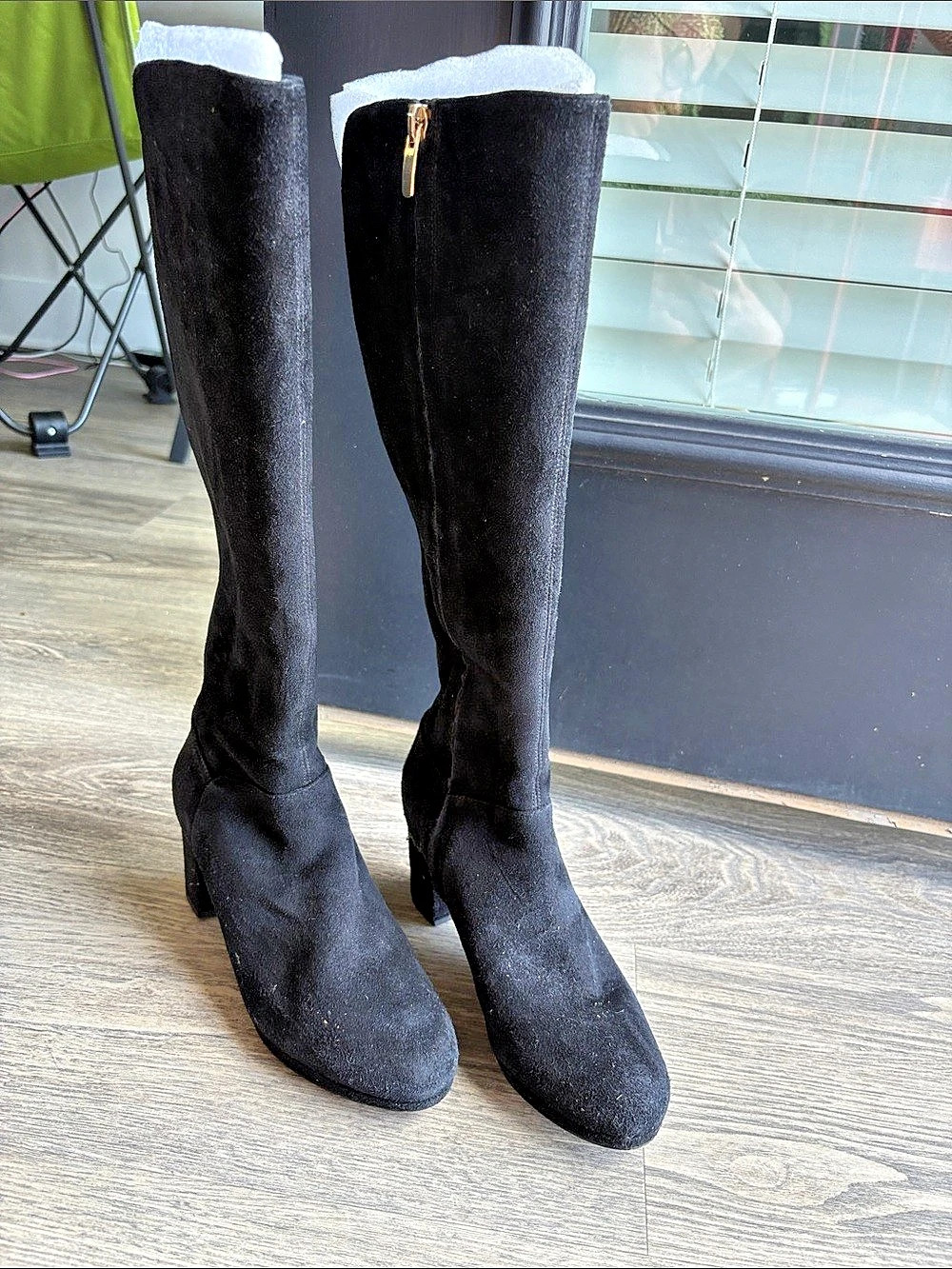 Black Heeled Knee-High Boots US 6.5